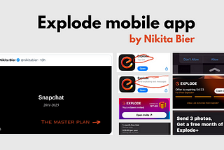 Explode product analysis (by Nikita Bier)