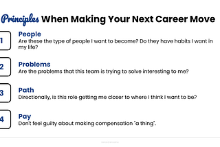 Four Principles When Making Your Next Career Move