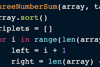 Three Number Sum in Python