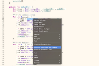 Guide to Bookmarks on Xcode