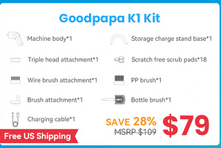 Goodpapa K1 4–1 All Purpose Spin Scrubber