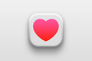 Simple icon of a red heart on a white background