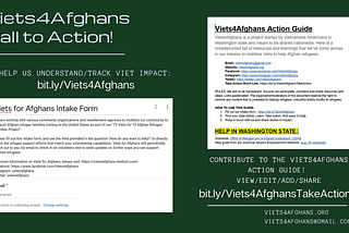 Viets4Afghans Update: Intake Form + Action Guide