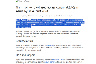 Mail that Microsoft Azure has sent to their users