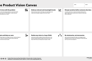 Product Vision Canvas - a new approach for teams.