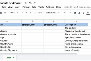 Update BigQuery columns description from Google Spreadsheet