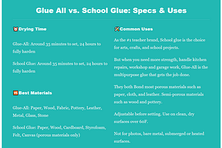 👉Glue All vs. School Glue: In-depth Analysis