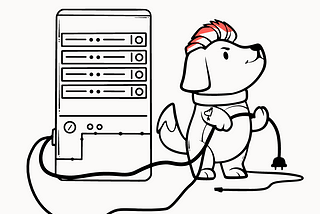 Rocky the puppy building servers