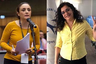 Gonul Erden, SES former co-president (left) and Selma Atabey, current SES co-president