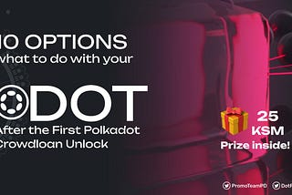 10 Options! What to Do With Your DOT, after the First Crowdloan Unlock?