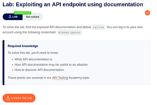 API Security — Web Security Academy