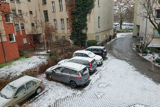 First snow in Berlin