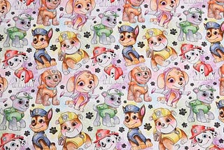 Paw Patrol Fabric Puppy Fabric Dog Fabric Pure Cotton Cartoon Cotton Fabric By The 45 CM