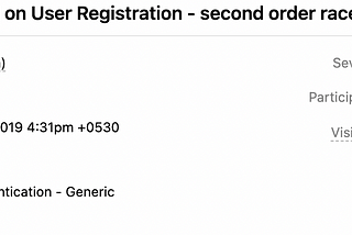 Second Order Race Condition