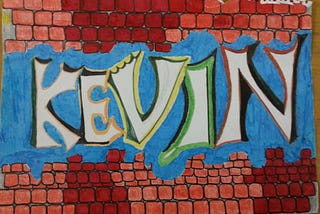 Graffiti made inside designed bricks
