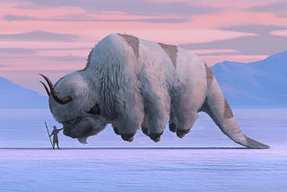 Aang and Appa in the teaser photo for the live-action adaptation of ‘Avatar: The Last Airbender’.