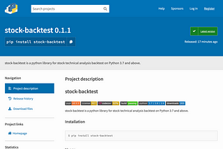 Super easy Python Stock investment technical analysis backtesting