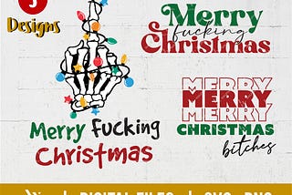 Merry Christmas SVG, Funny Christmas svg, Merry Fucking Christmas svg, Christmas Shirt SVG, Christmas gift idea | Digital file