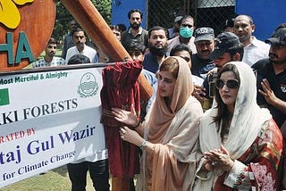 Minister for Climate Change Zartaj Gul at Bagh-e-Jinnah on August 26