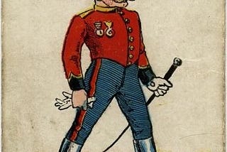 Victorian soldier Tommy Atkins card