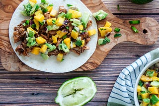 BBQ Jackfruit Tacos with Mango Salsa