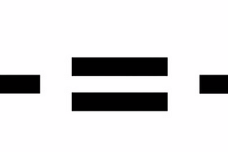 Symbols of minus equal plus
