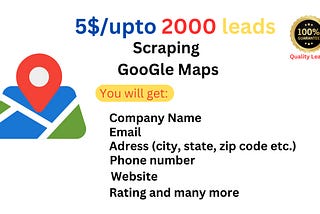 I will do Google map scraping services for business leads and data extraction