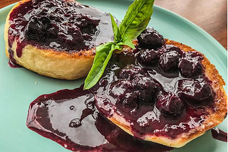 Blueberry Basil Cannabutter Biscuits