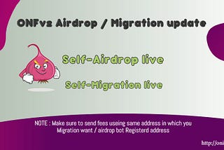 📣Airdrop / Migration Announcement📣