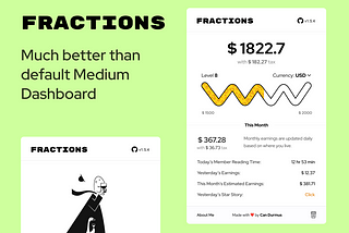 Fractions — A better Medium Partner Dashboard