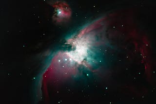 This is the Orion Nebula, 1344 Light-years from Earth.