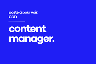 SWPL recherche un·e content manager en CDD