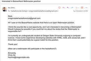 How I got On Campus CS Experience as a Freshman at OSU