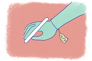 Am illustration of a hand holding a drawing stylus, with a price tag around the wrist.