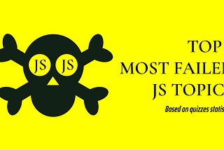 Top-5 most failed JS topics based on quizzes statistics.