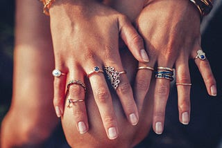 The meaning of wearing a ring on every finger, thumb to the little finger