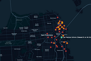 Where people bikeshare to from the 4th&king (Pre-COVID)