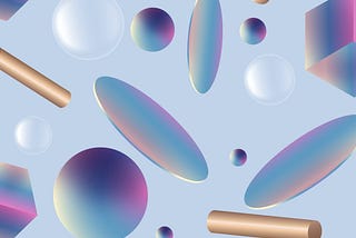 Illustration: Floating abstract shapes