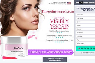 Biodefy Anti Aging Cream Reviews }Face Moisturizer}Beauty Care & Personal Care 100% Legit?