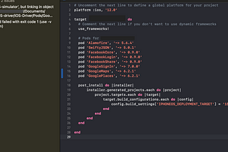 Troubleshooting Common CocoaPods and iOS Development Errors