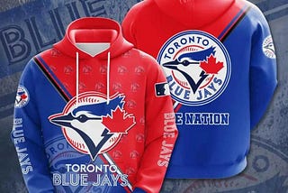 MLB Toronto Blue Jays Multi Logo 3D Hoodie Printed Zip Hoodie, Toronto Blue Jays Gift