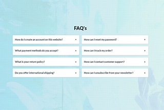 UI Experiments: FAQ using a grid layout
