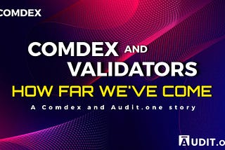 COMDEX AND VALIDATORS: HOW FAR WE’VE COME.