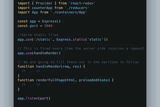 Introduction to how redux works with SSR