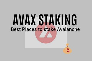 Where to stake Avalanche crypto