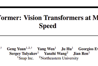 Papers Explained 220: EfficientFormer