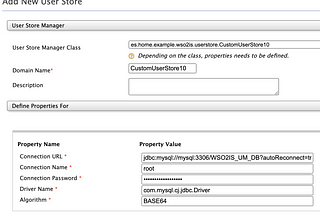 WSO2 IS: Create Custom User Store