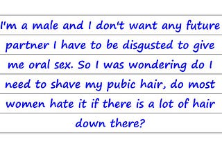 Hey Dr Sue — I’m A Male… Do I Need To Shave My Pubic Hair?