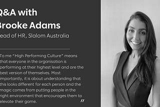 Q&A with Brooke Adams, Head of Human Resources, Slalom Australia