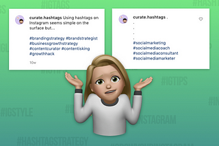 hashtags go in your captions or comments